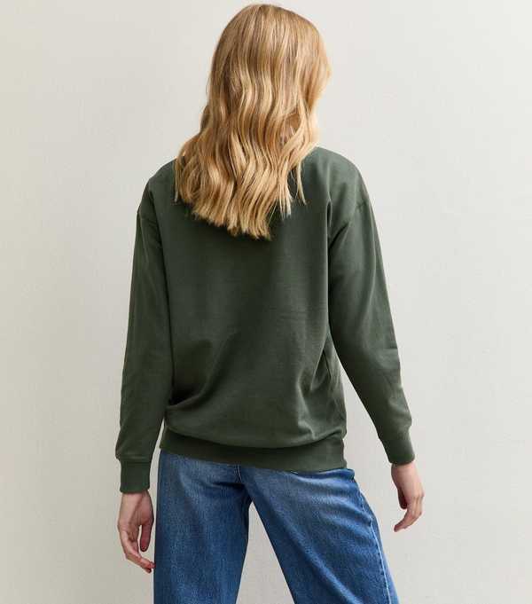 New Look Khaki NY Print Sweatshirt