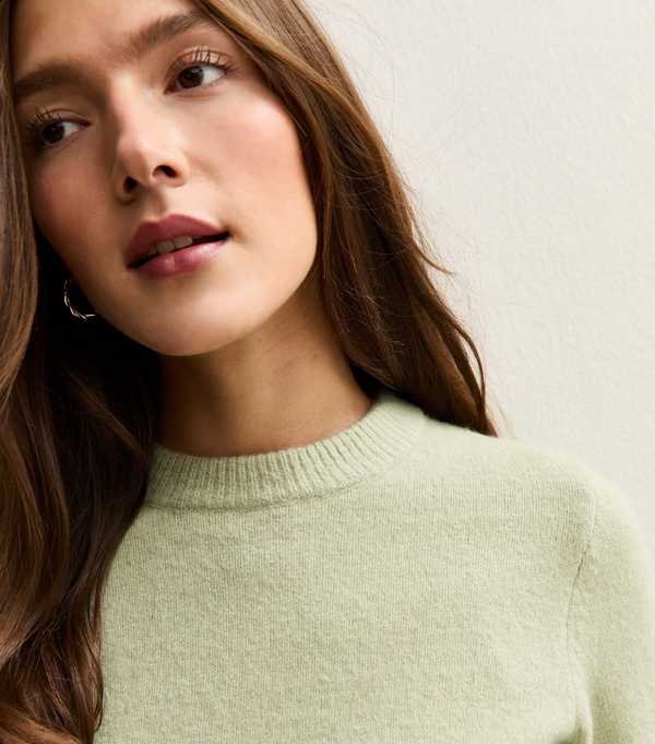 New Look Light Green Crew Neck Jumper