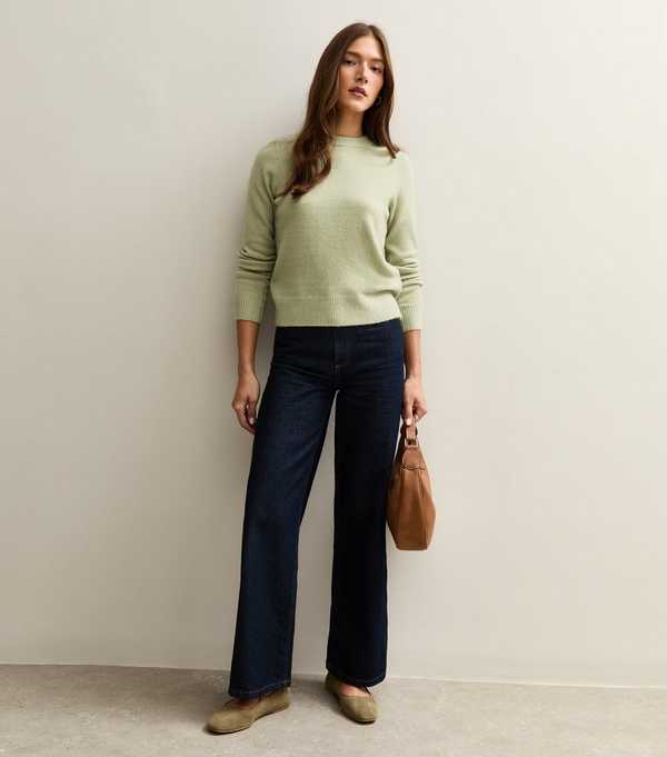 New Look Light Green Crew Neck Jumper