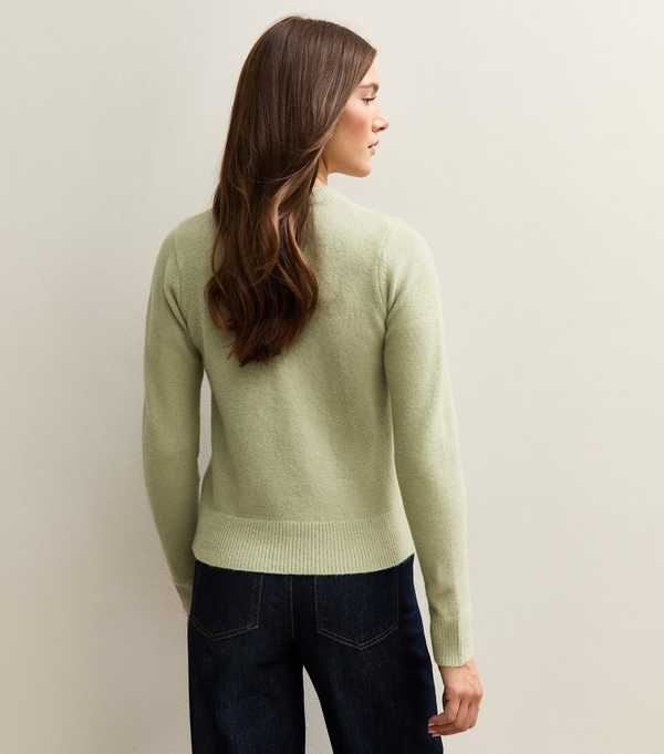 New Look Light Green Crew Neck Jumper
