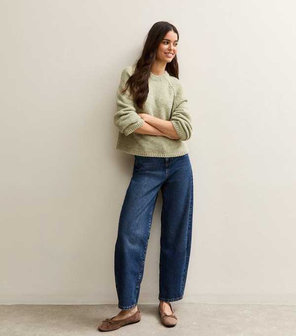 New Look Light Green Wide Sleeve Raglan Jumper