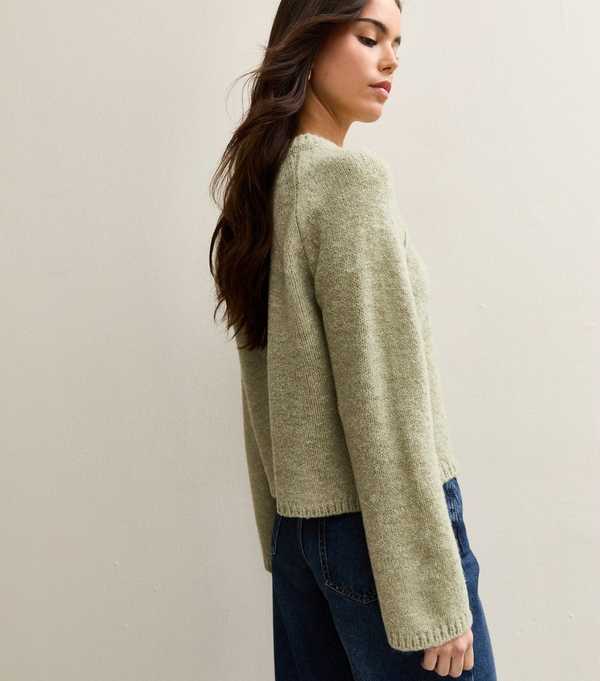 New Look Light Green Wide Sleeve Raglan Jumper
