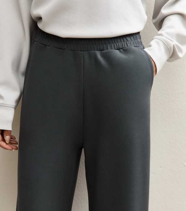 New Look Light Grey Premium Barrel Leg Joggers