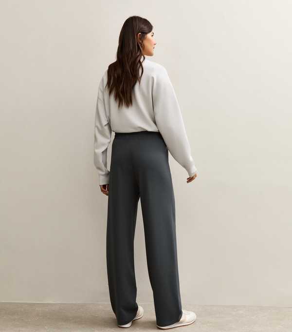 New Look Light Grey Premium Barrel Leg Joggers