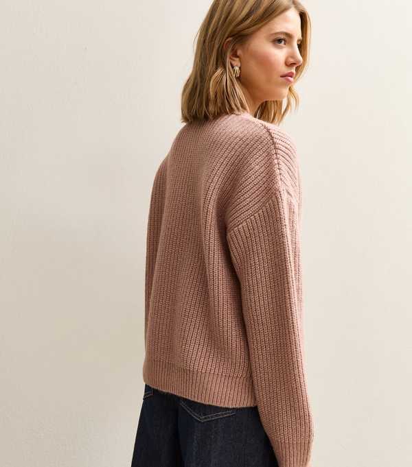 New Look Mid Pink Rib Knit Cardigan