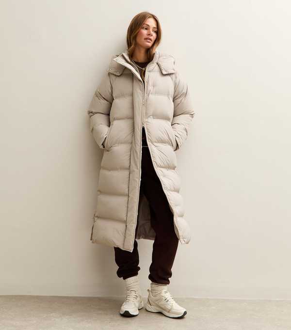 New Look Mink Longline Padded Puffer Coat