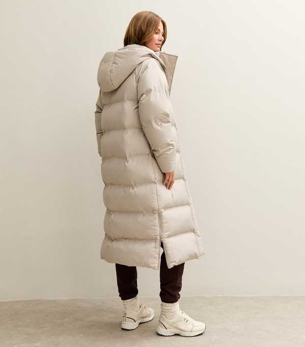 New Look Mink Longline Padded Puffer Coat