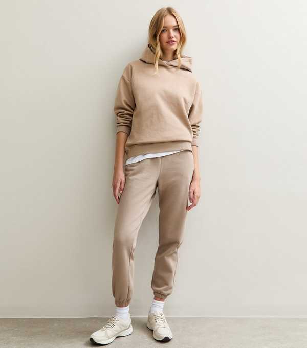 New Look Mink Relaxed Drop Shoulder Hoodie