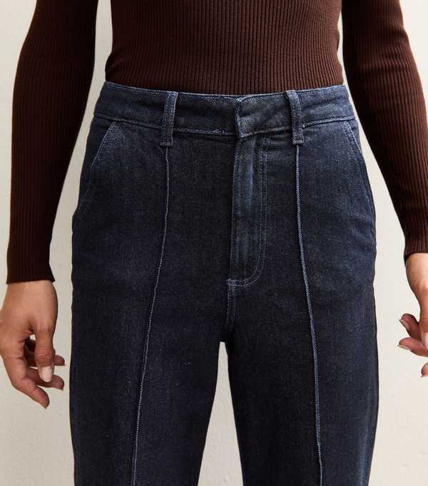 New Look Navy Seam From Wide Leg Jeans