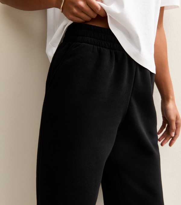 New Look Petite Black Jersey Cuffed Joggers