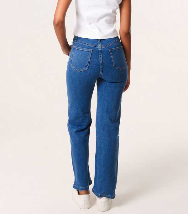 New Look Pink Vanilla Dark Blue Spray Heart Jeans