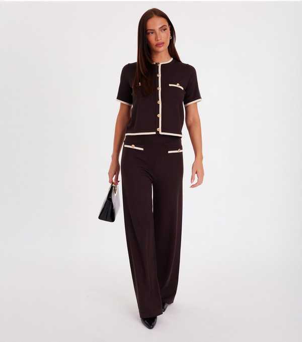 new look QUIZ Brown Knit Trousers