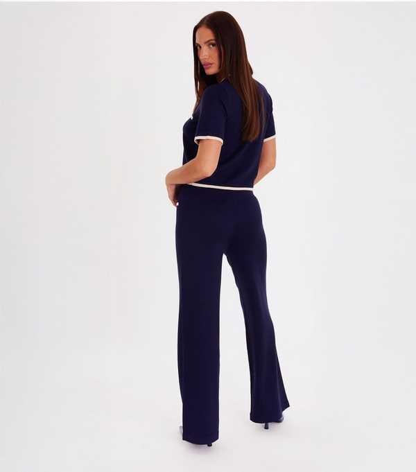 New Look QUIZ Navy Knit Trouser