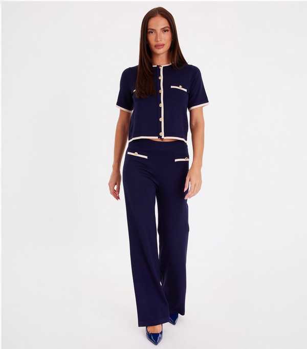 new look QUIZ Navy Knit Trouser