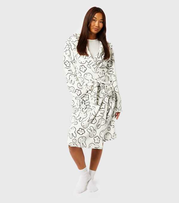 New Look Skinnydip White Miffy Dressing Gown