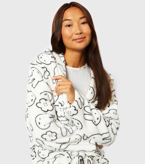 New Look Skinnydip White Miffy Dressing Gown