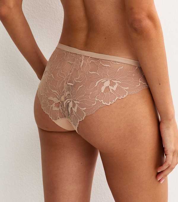 New Look Tan No VPL Lace Back Brazilian Briefs