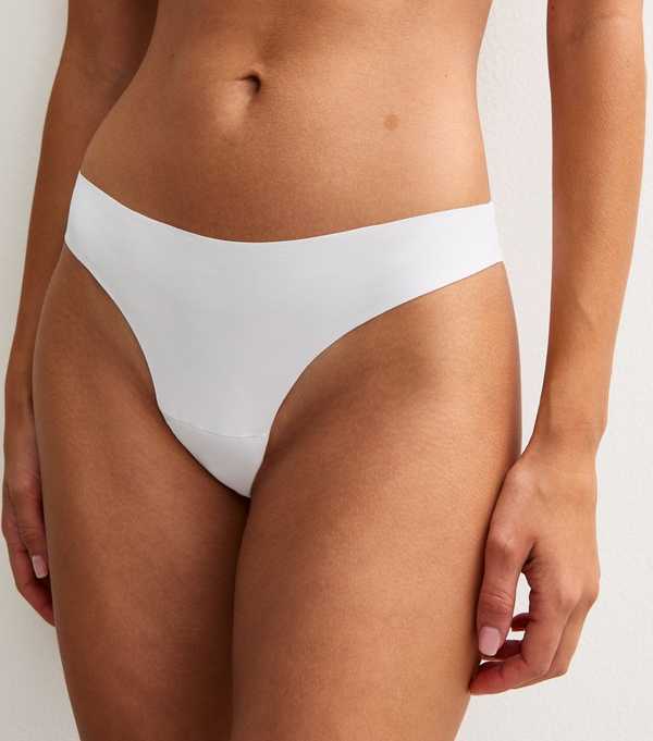 New Look White Free Cut No VPL Thong