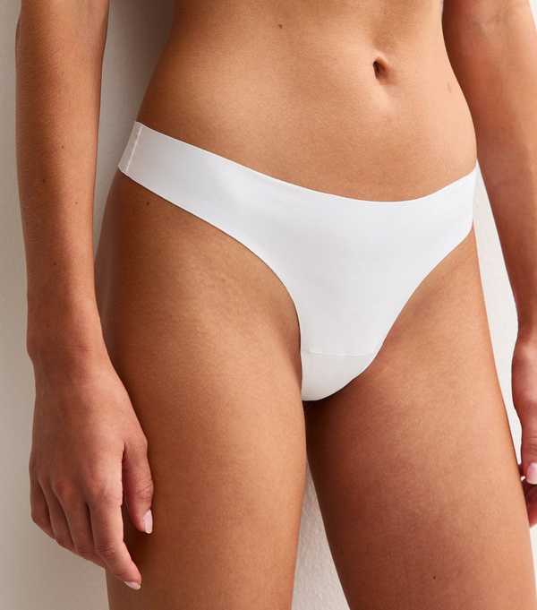 new look White Free Cut No VPL Thong