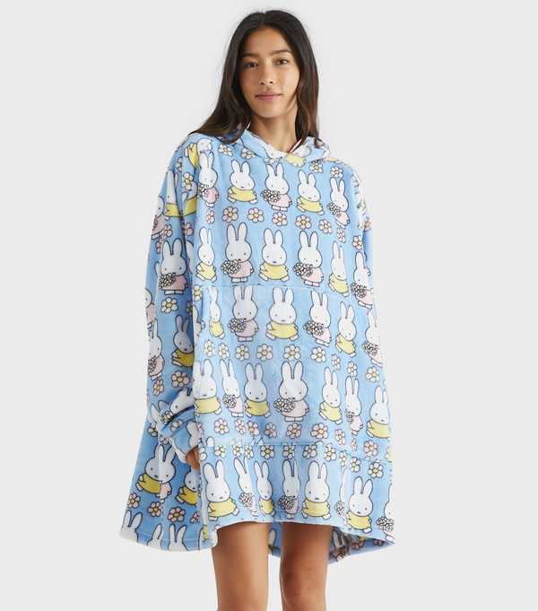 new look Skinnydip Blue Miffy Flower Blanket Hoodie