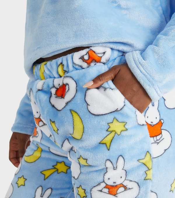 New Look Skinnydip Light Blue Miffy Cloud Fleece Pyjama Set
