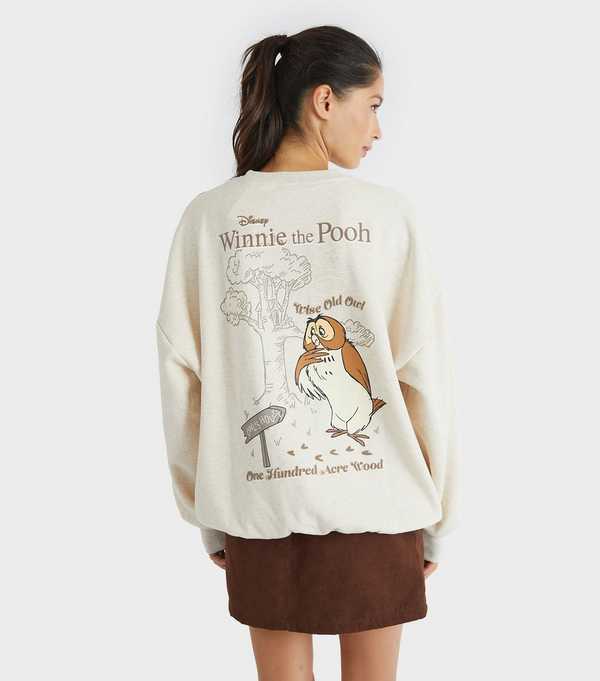 new look Skinnydip Light Brown Winnie The Pooh Owl Print Sweatshirt