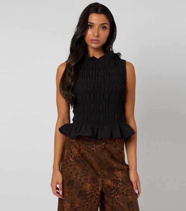 New Look Urban Bliss Brown Faux Suede Animal Print Trousers