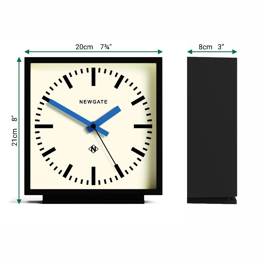 Newgate Watches Newgate Amp Mantel Clock In Black With Blue Hands