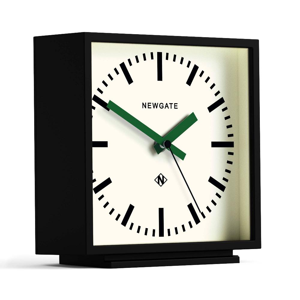 Newgate Watches Newgate Amp Mantel Clock In Black With Green Hands
