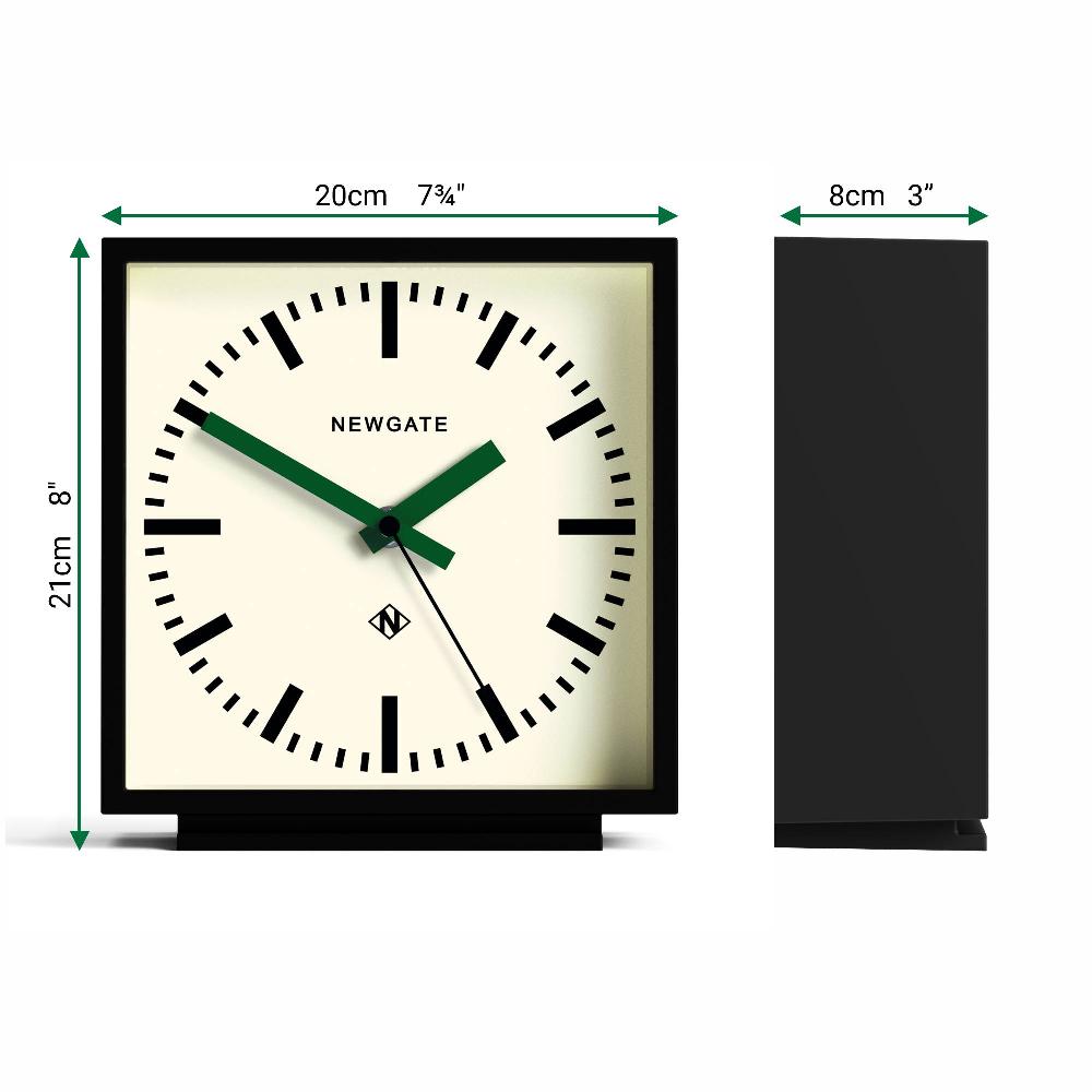 Newgate Watches Newgate Amp Mantel Clock In Black With Green Hands