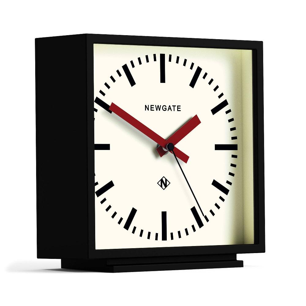 Newgate Watches Newgate Amp Mantel Clock In Black With Red Hands