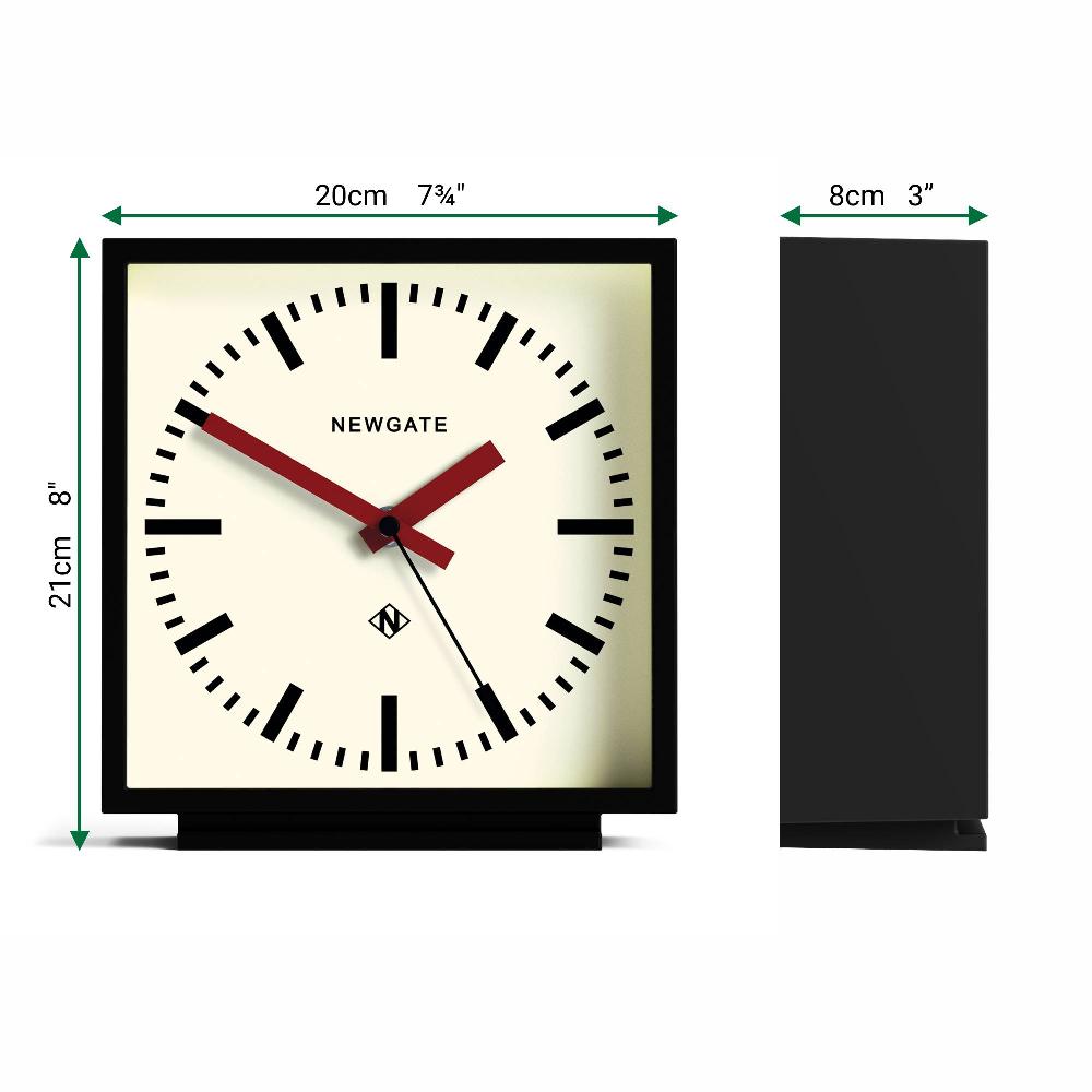 Newgate Watches Newgate Amp Mantel Clock In Black With Red Hands
