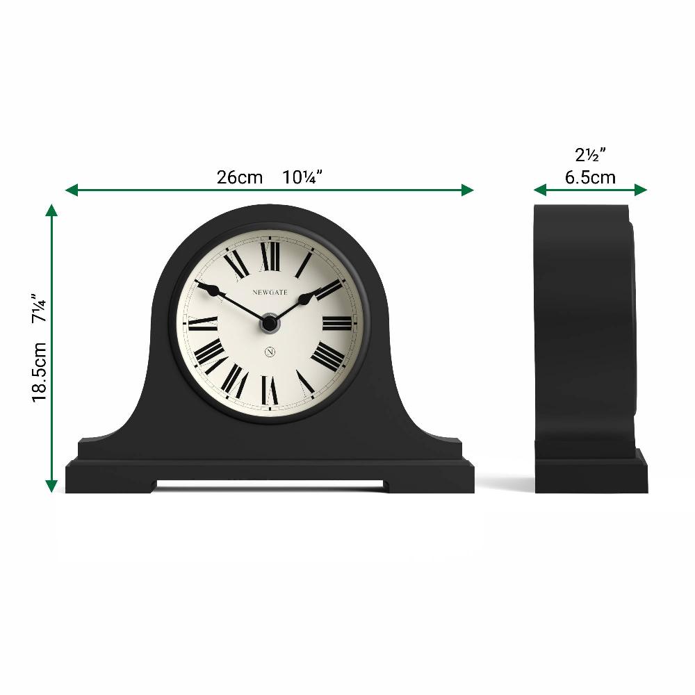 Newgate Watches Newgate Broadway Mantel Clock In Black