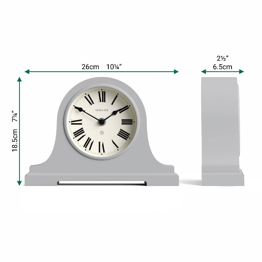 Newgate Watches Newgate Broadway Mantel Clock In Grey