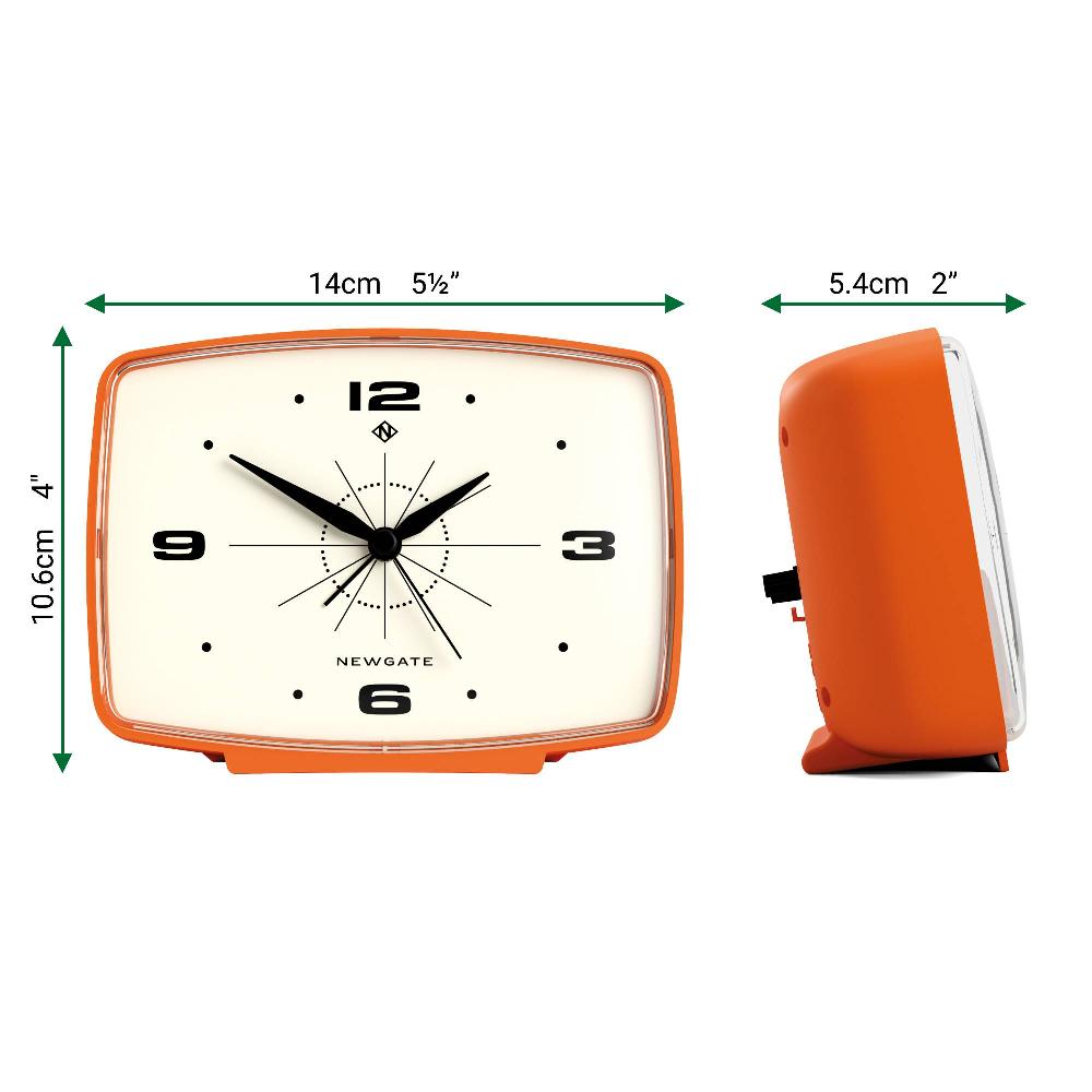Newgate Watches Newgate Brooklyn Alarm Clock In Pumpkin Orange