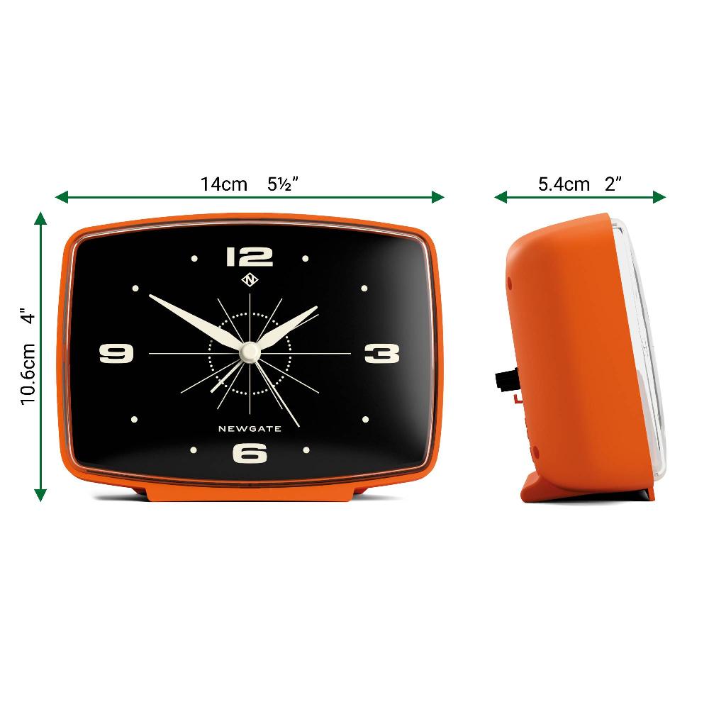 Newgate Watches Newgate Brooklyn Alarm Clock In Pumpkin Orange