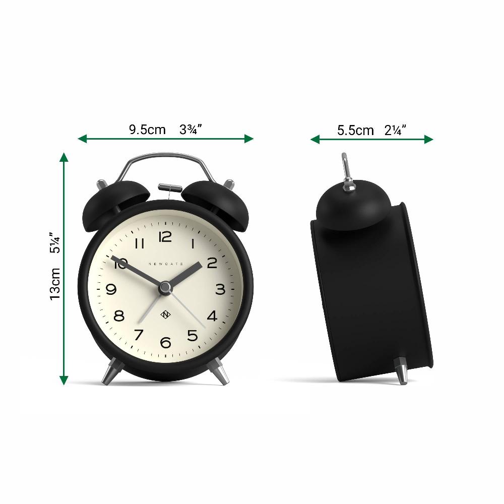 Newgate Watches Newgate Charlie Bell Alarm Clock In Black