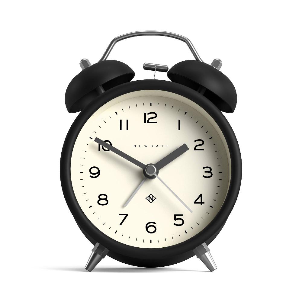 newgate watches Newgate Charlie Bell alarm clock in black