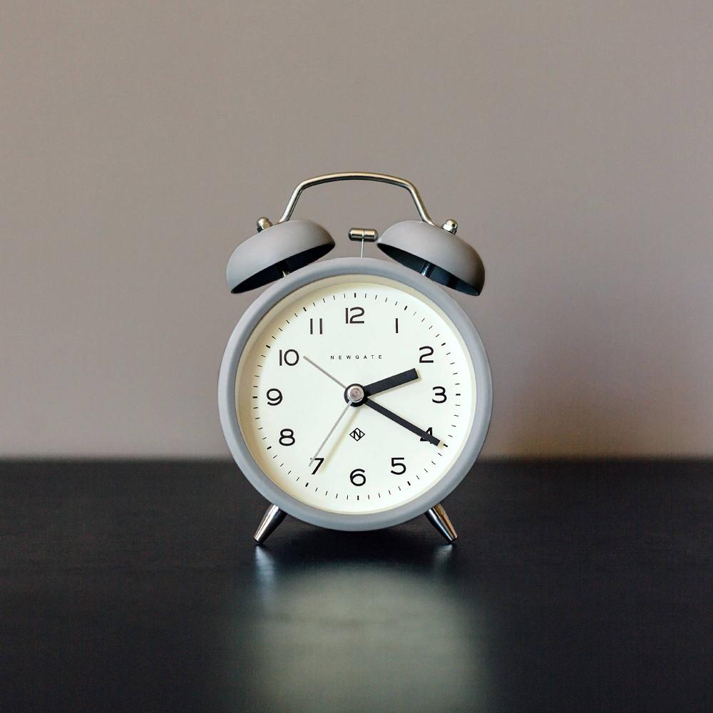 Newgate Watches Newgate Charlie Bell Alarm Clock In Grey