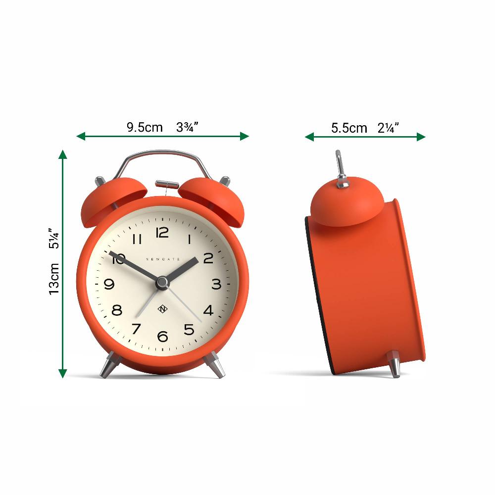 Newgate Watches Newgate Charlie Bell Alarm Clock In Orange
