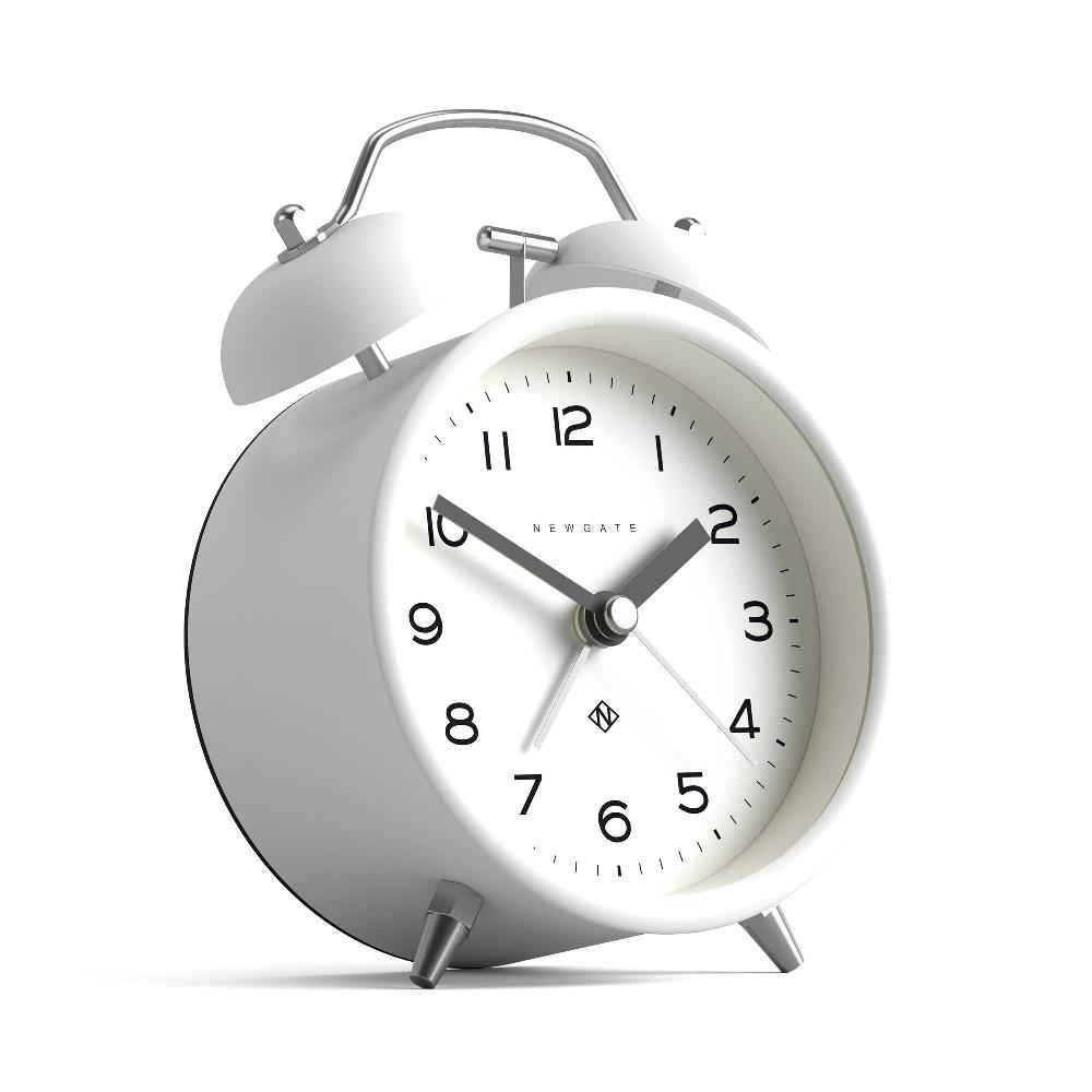 Newgate Watches Newgate Charlie Bell Alarm Clock In White