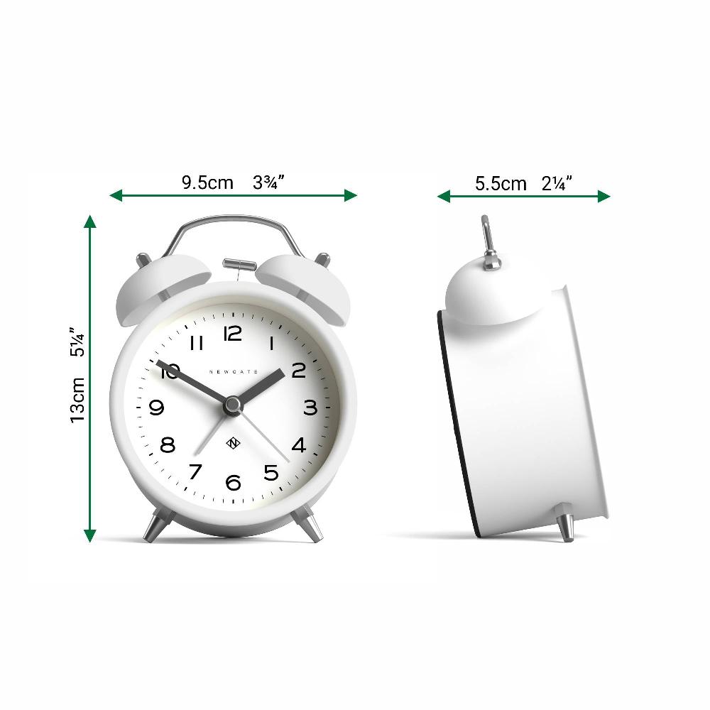 Newgate Watches Newgate Charlie Bell Alarm Clock In White