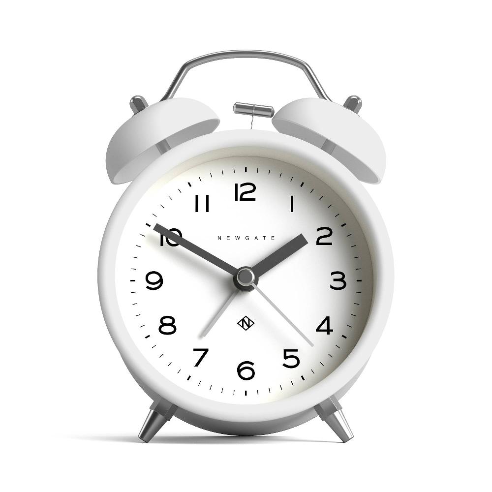newgate watches Newgate Charlie Bell alarm clock in white