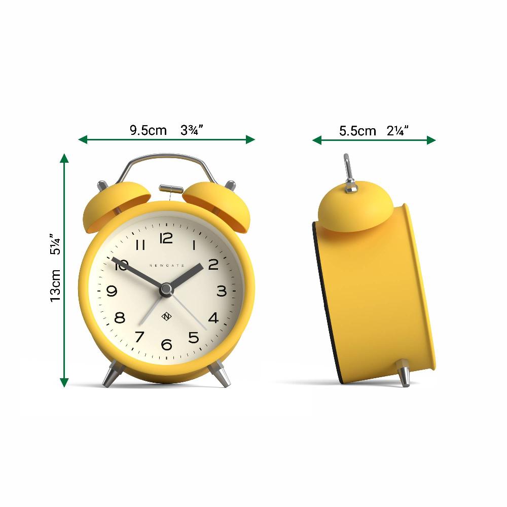 Newgate Watches Newgate Charlie Bell Alarm Clock In Yellow