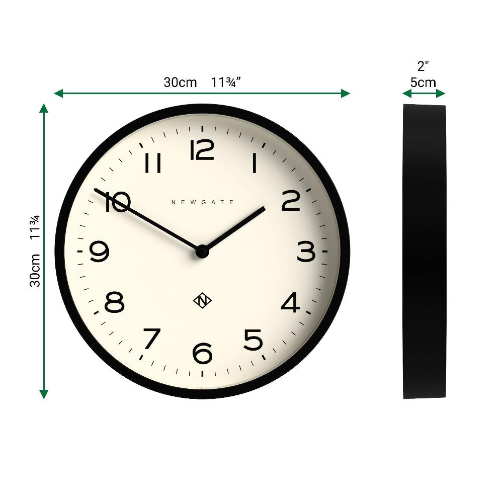 Newgate Watches Newgate Echo Number Four Wall Clock In Black