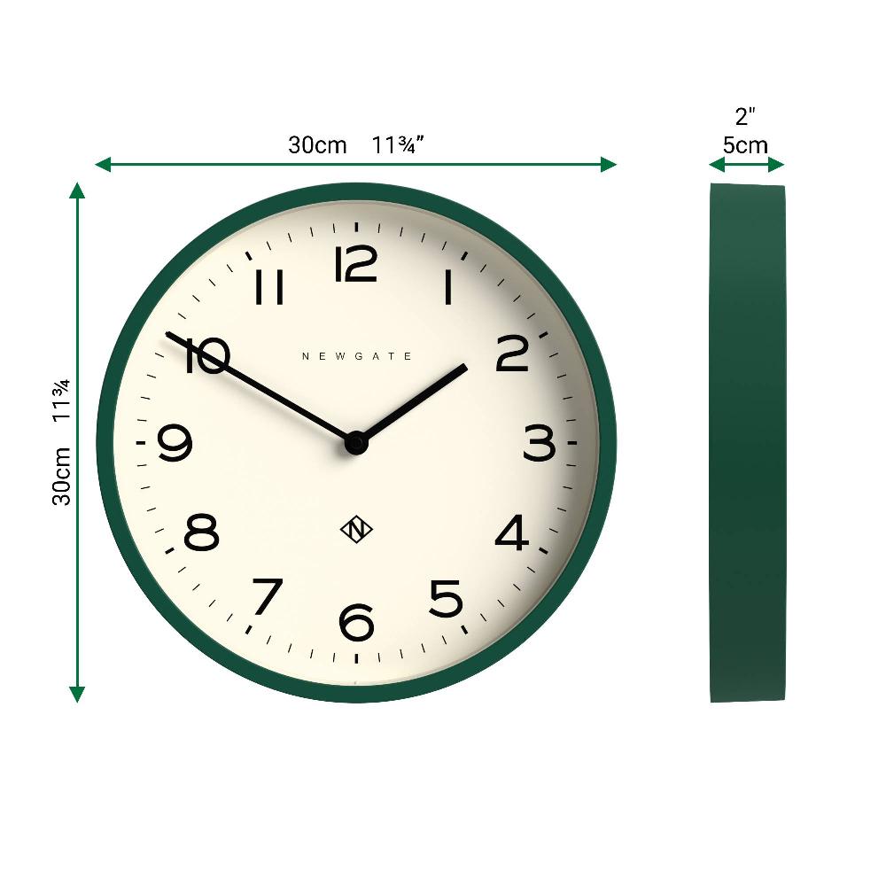 Newgate Watches Newgate Echo Number Four Wall Clock In Eden Green