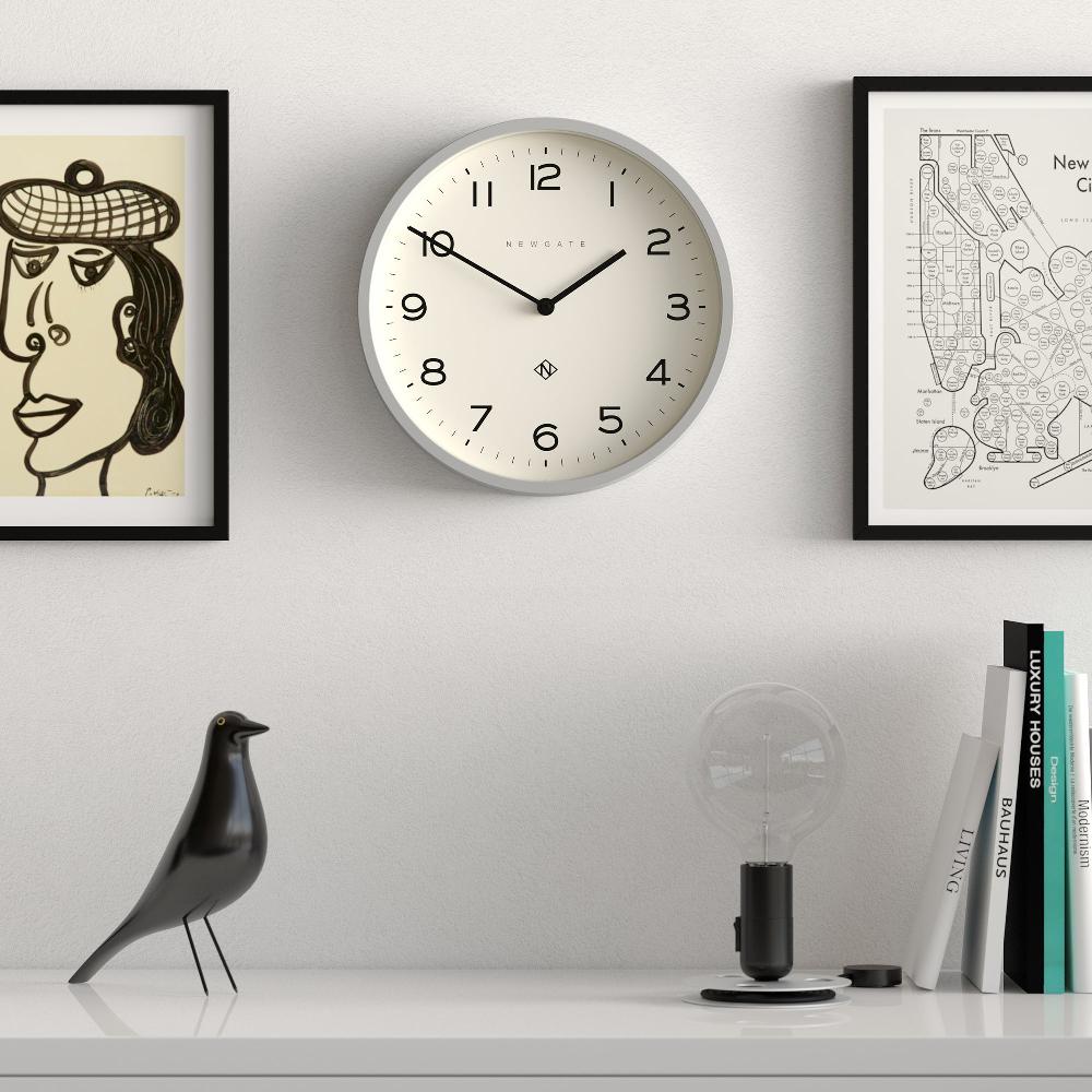 Newgate Watches Newgate Echo Number Four Wall Clock In Grey