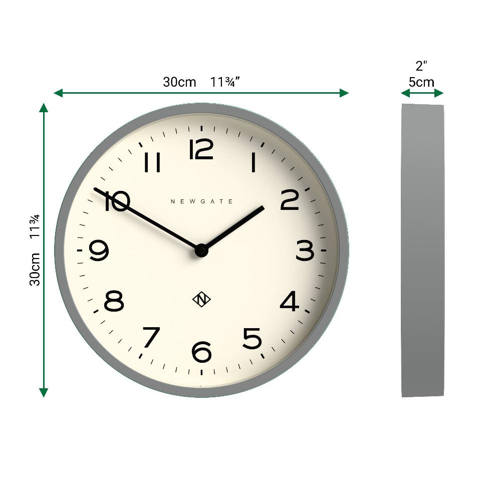 Newgate Watches Newgate Echo Number Four Wall Clock In Grey