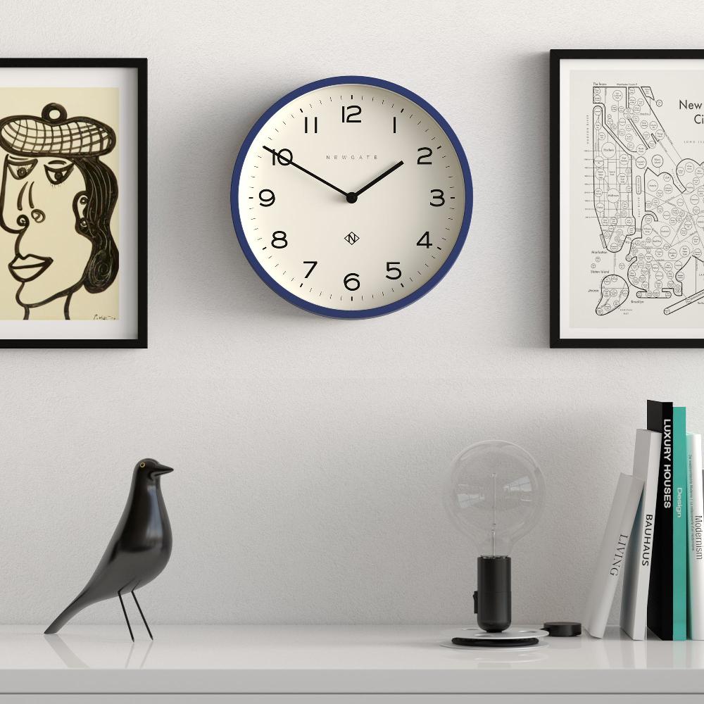 Newgate Watches Newgate Echo Number Four Wall Clock In Midnight Blue