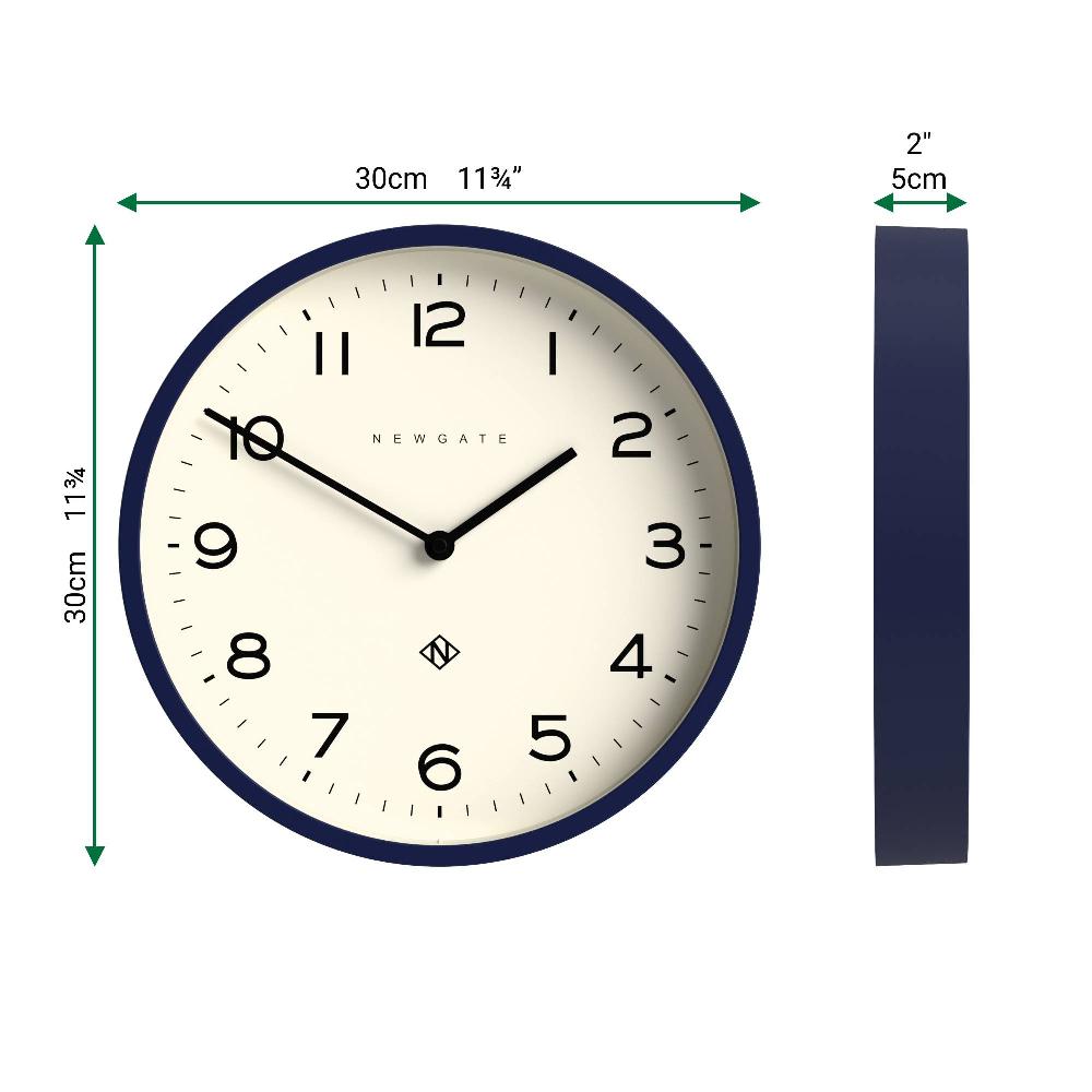 Newgate Watches Newgate Echo Number Four Wall Clock In Midnight Blue